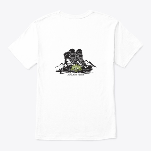 Live, Love, Rescue White T-Shirt Back