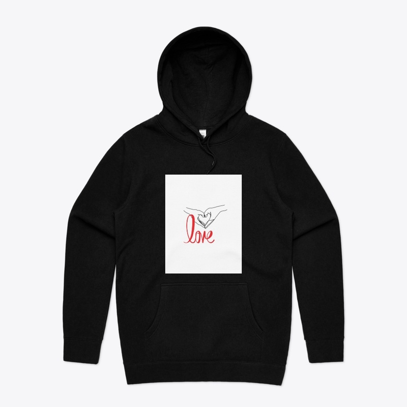 Red Black Illustrated Love T-Shirt 