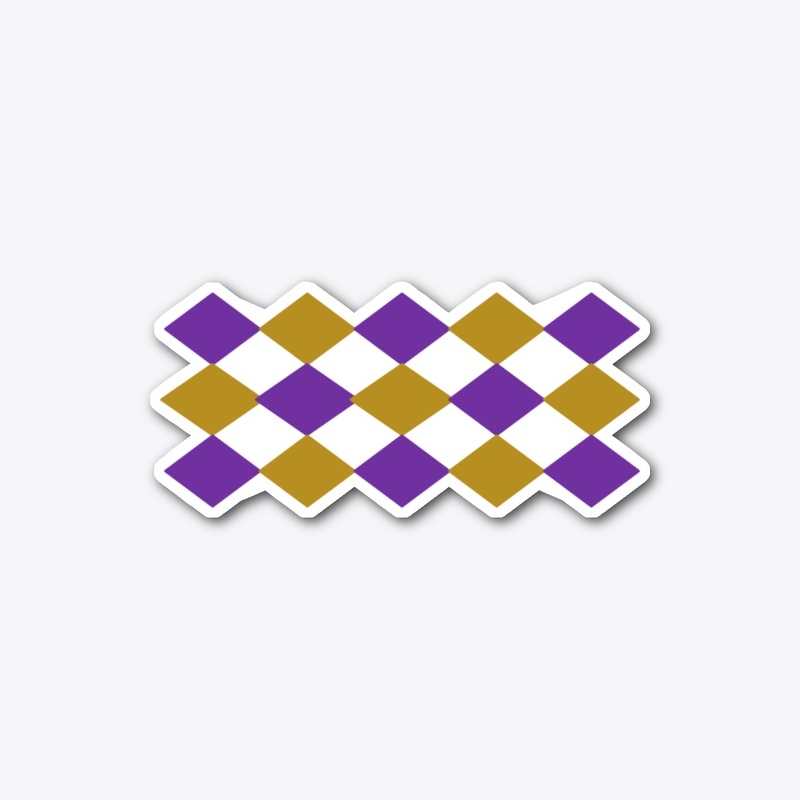 Zig gold and purple wave
