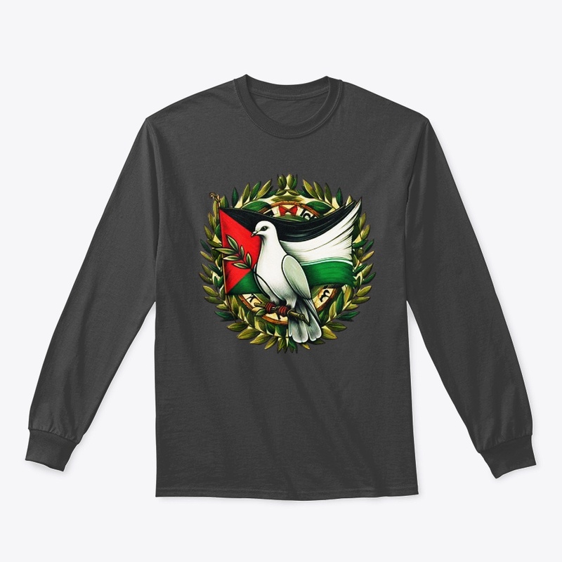 Pigeon Hold olive branch Palestine Flag