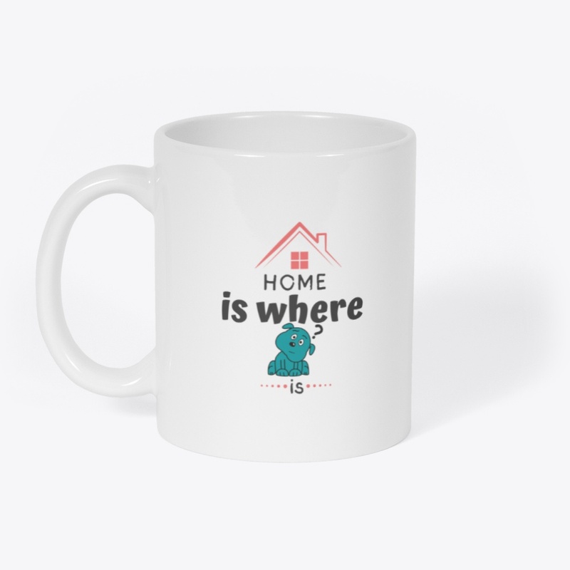 Cute puppy is in home