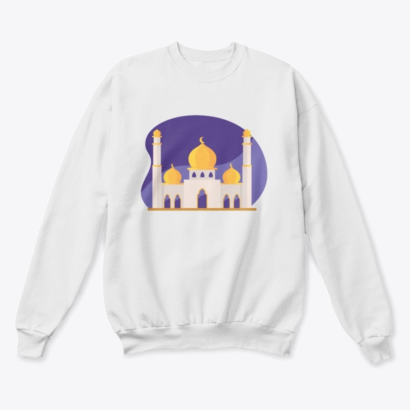 Elegant Golden Mosque Illustration 