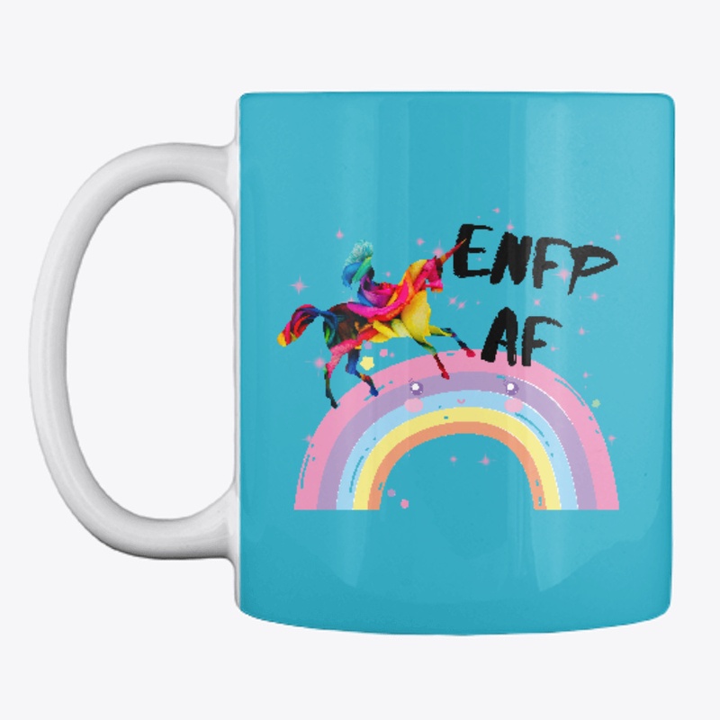 ENFP AF Funny Unicorn And Rainbow Design