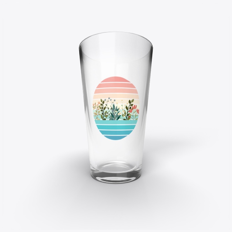 Wildflowers and Retro Sunset - Mugs