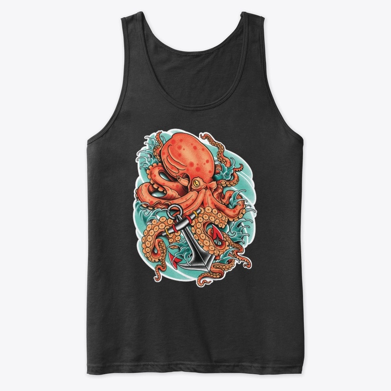 Seven Relics Giant Octopus Tattoo Design