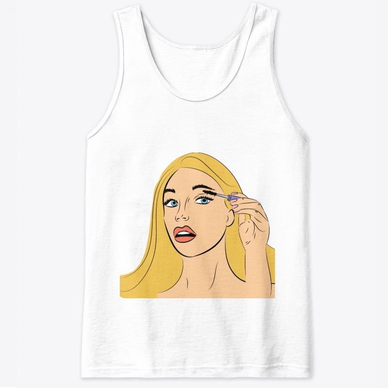 Blonde hair girl pop art