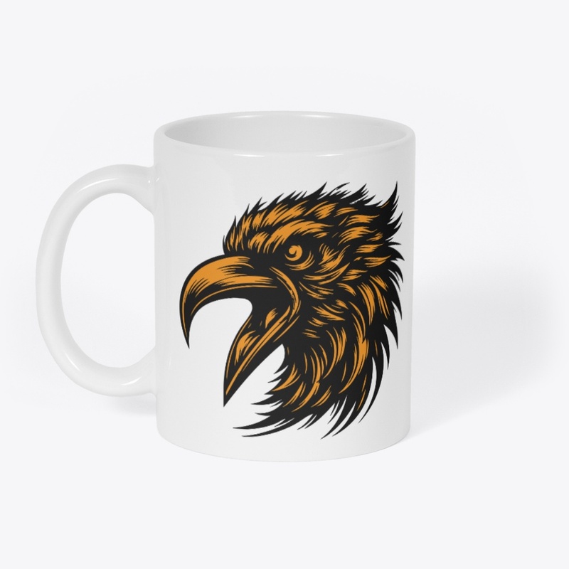 Striking Angry Crow Graphic