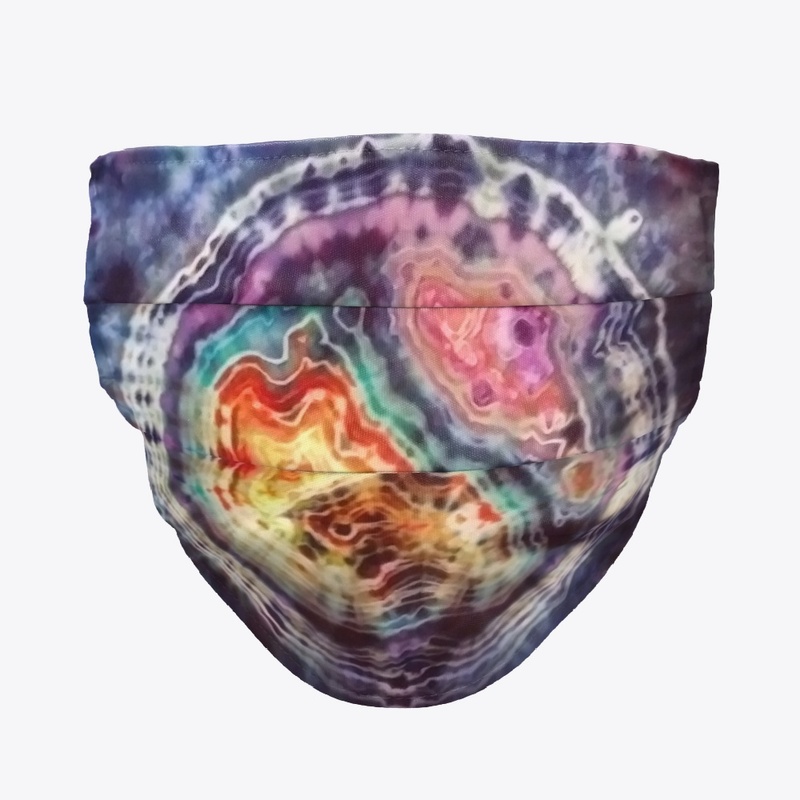 Geode  Agate Tie Dye ( print ) Mask