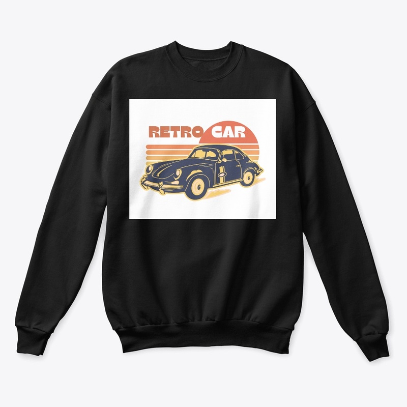  Yellow Orange Retro Car Hoodie 