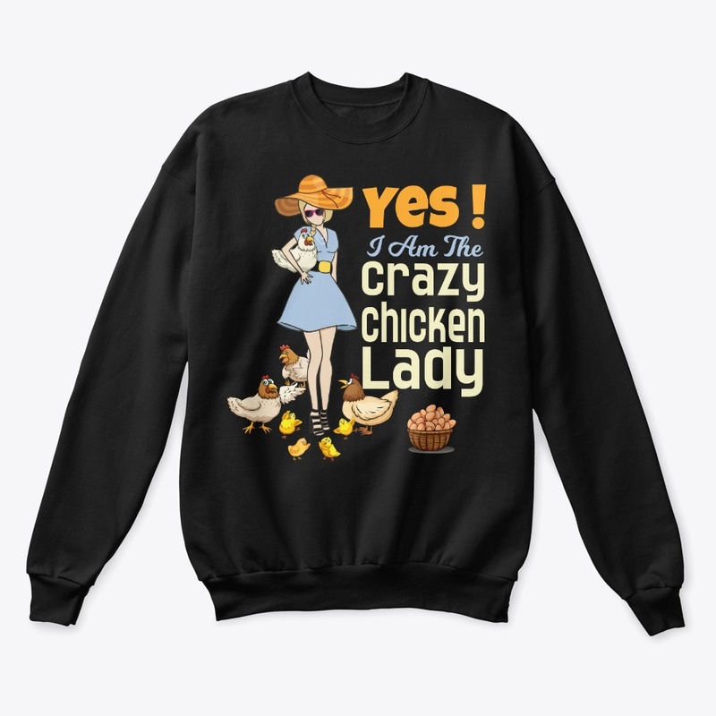 Funny Chicken Lady Gift, I'm Crazy Lady
