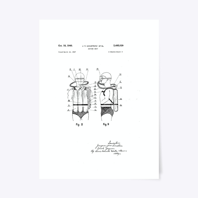 Cousteau Jacques Yves Diving Suit Patent