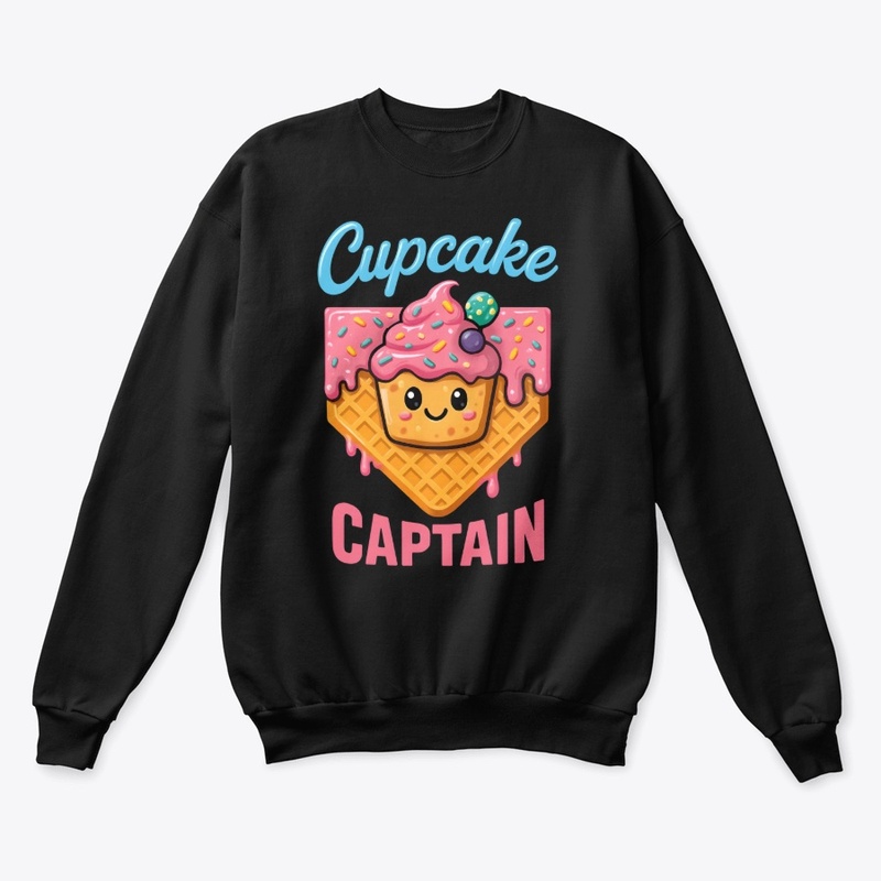 Cute Cupcake Captain Waffle Graphic