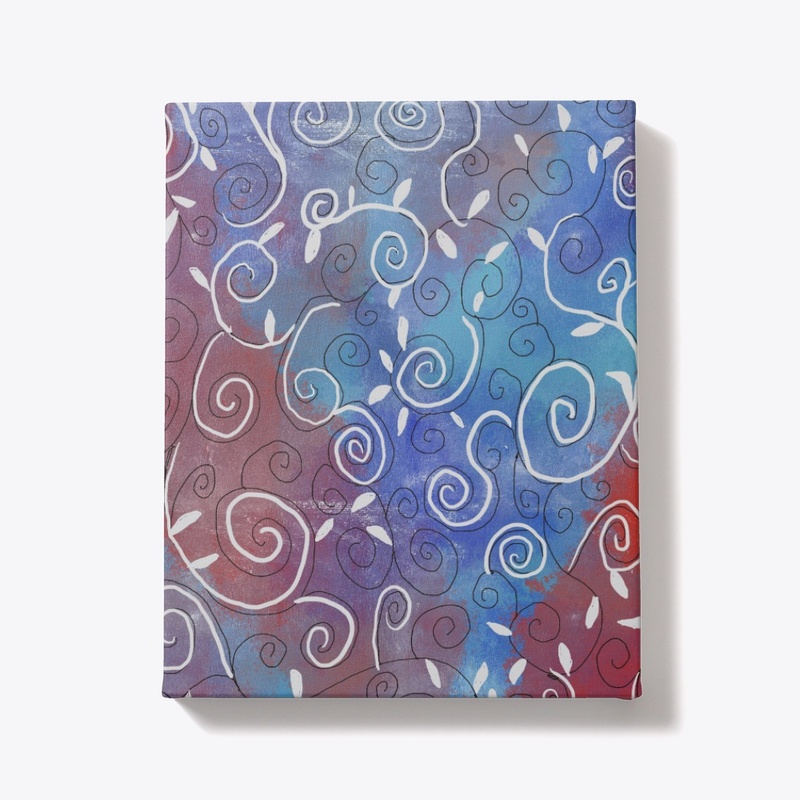 Blue and White Swirls