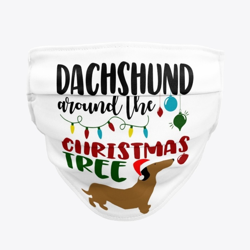 Dachshund Around The Christmas Tree