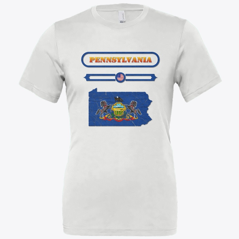 PENNSYLVANIA MAP, USA. SAMER BRASIL