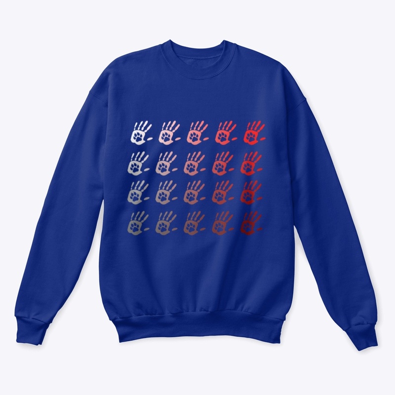 Sudadera Mosaico Huellas r/b, 4EverDogs
