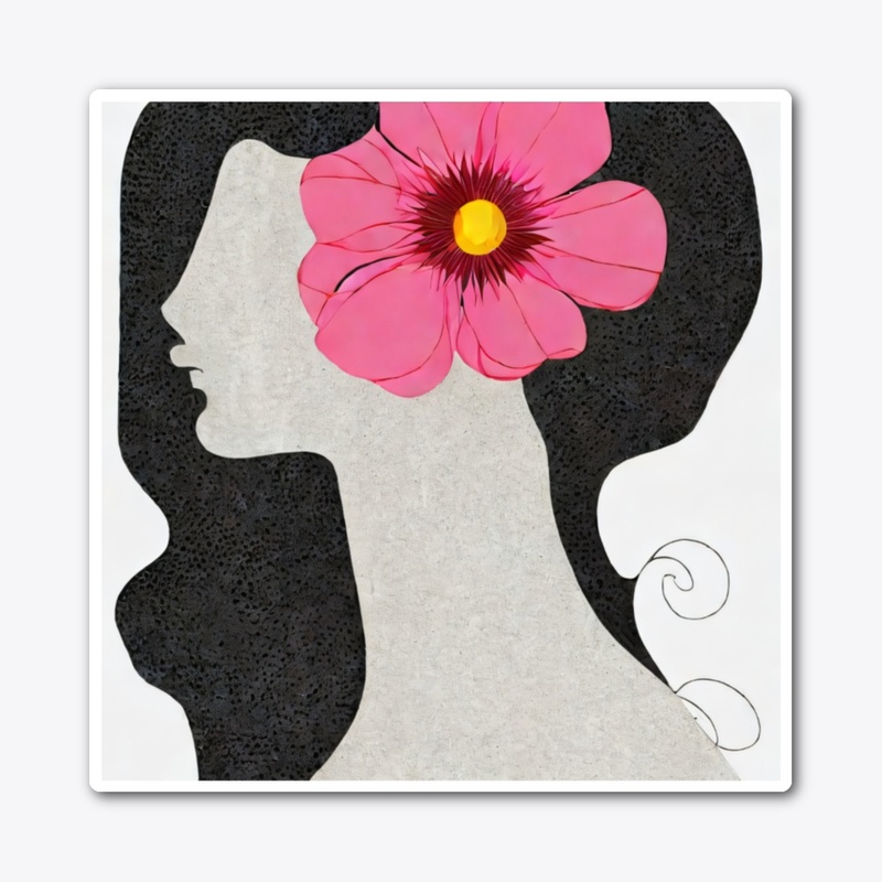 Pink floral lady