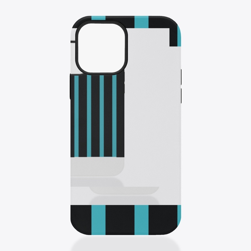 Torquoiuse and Black rectangles pattern