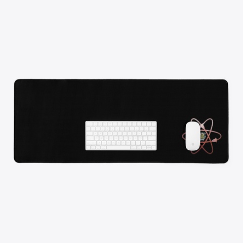 Logo Desk Mat Black T-Shirt Lifestyle