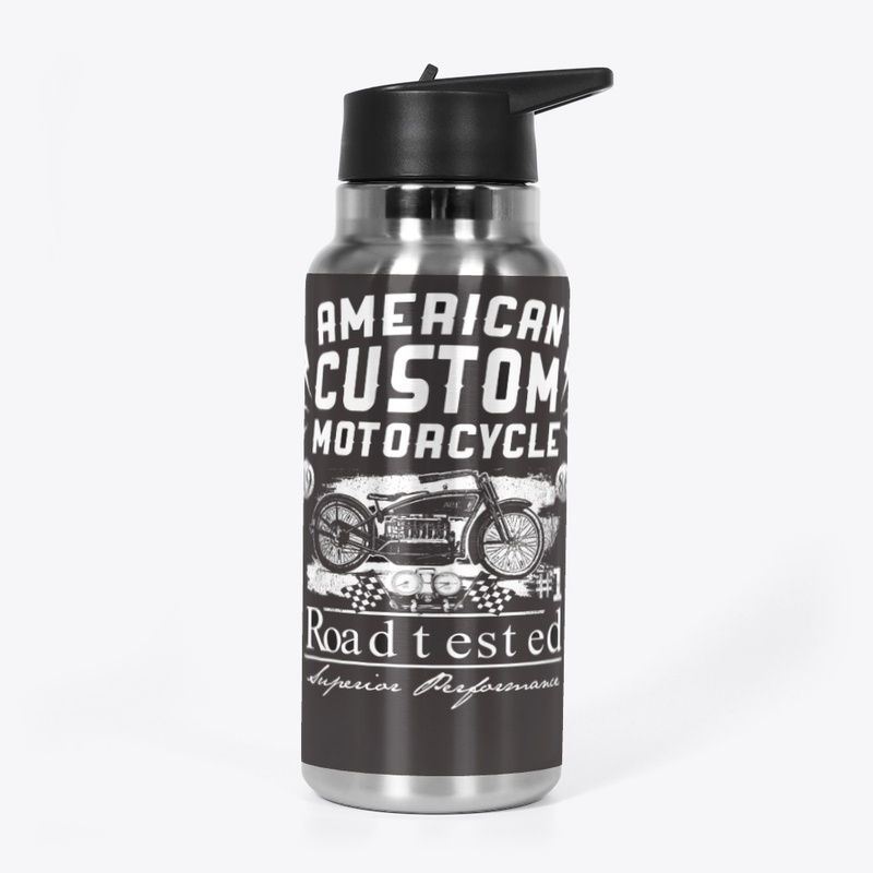 Retro sign of custom motorcycles