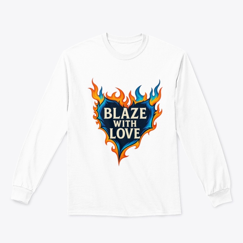 Blaze With Love – Flaming Heart Print