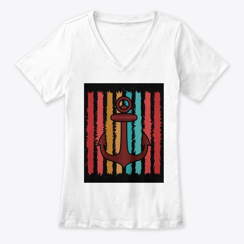 Nautical Retro Vintage Anchor Stripes