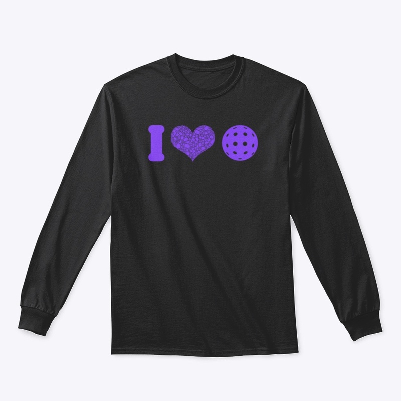 I heart pickleball electric purple
