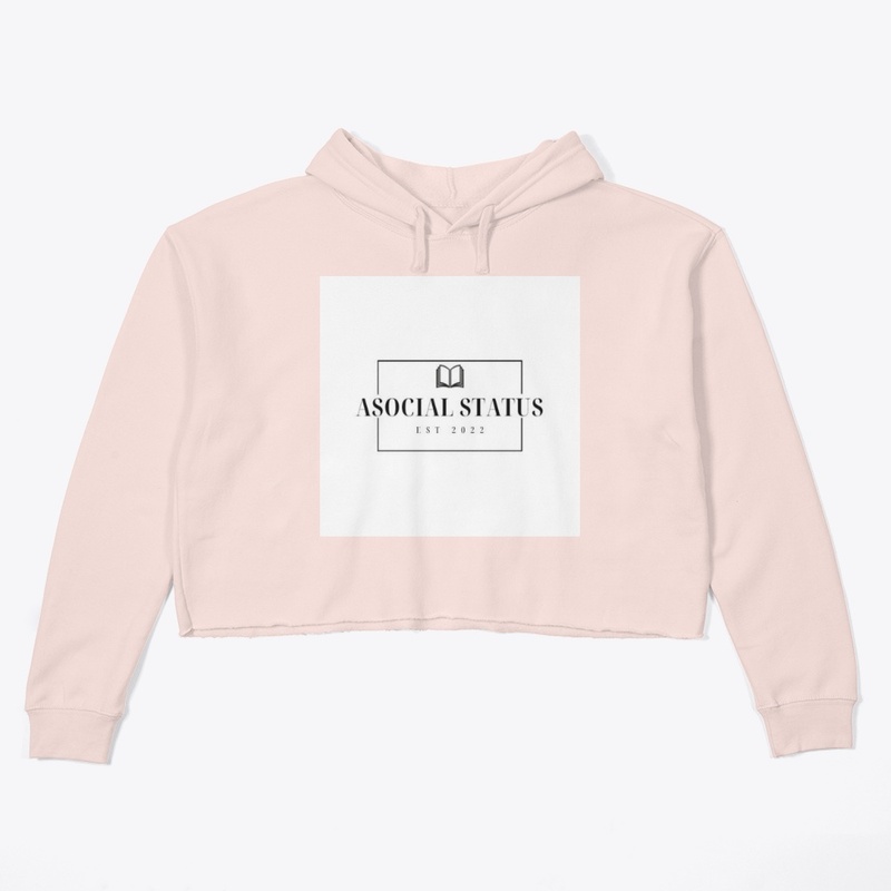 Asocial Status Crop Hoodie