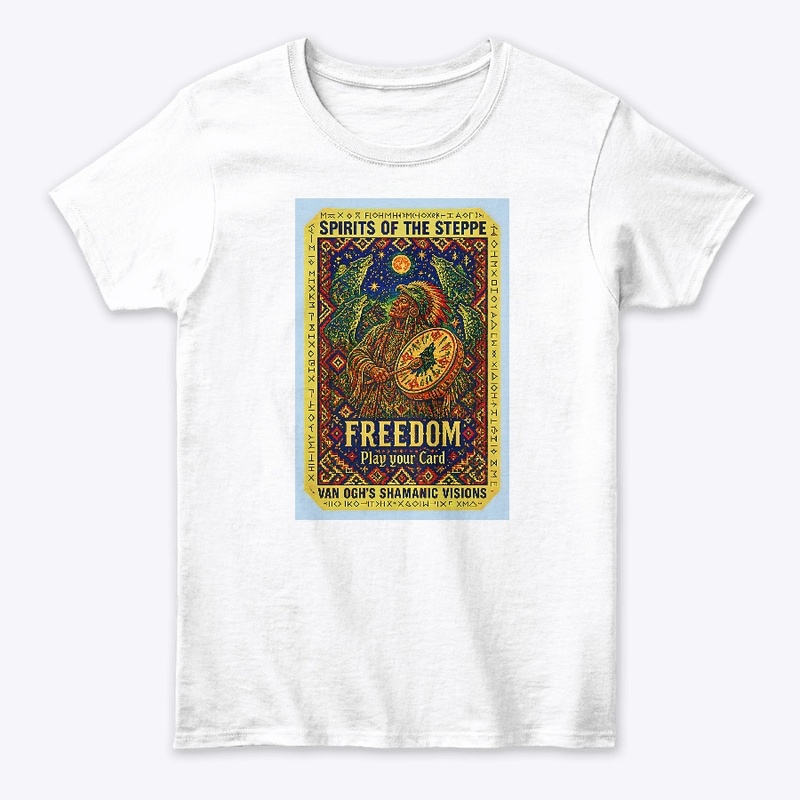 Shamanic Wolf Drum Tengri T-Shirt
