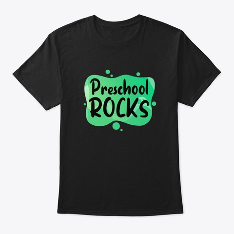 Preschool Rocks Black T-Shirt Front
