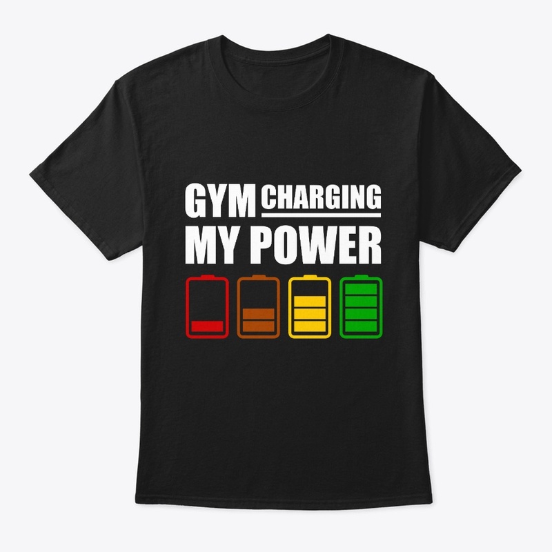 Gym charging my power t-shirt