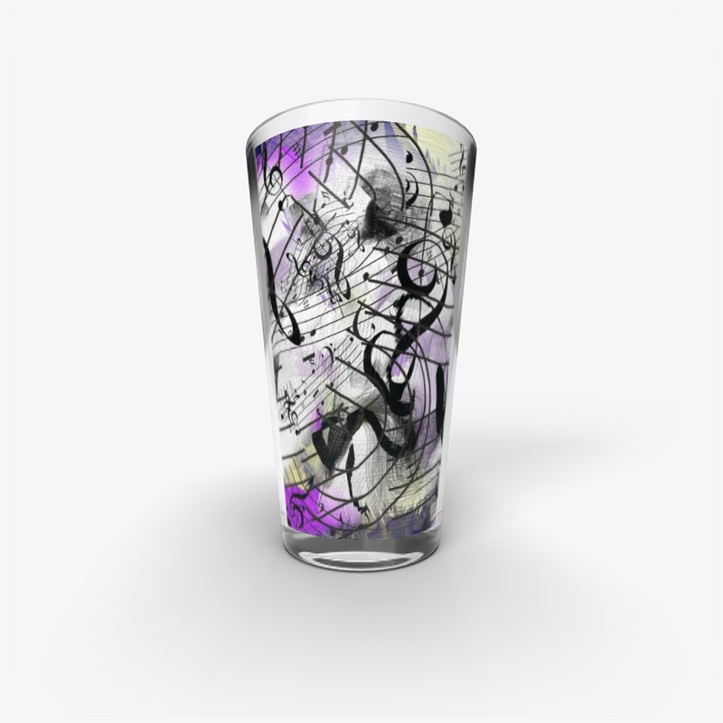 Music icons with purple color
