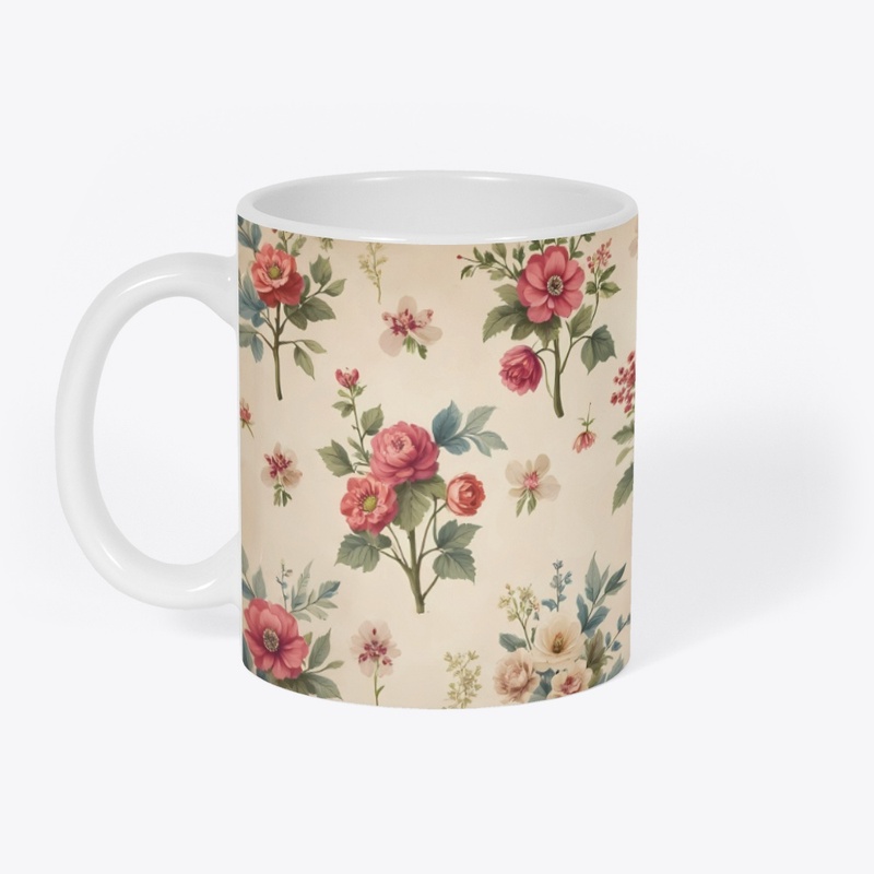 Romantic Vintage Floral Kitchen Coffee