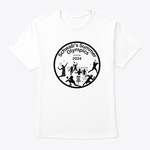 Schwab's Summer Olympics 2024 White T-Shirt Front