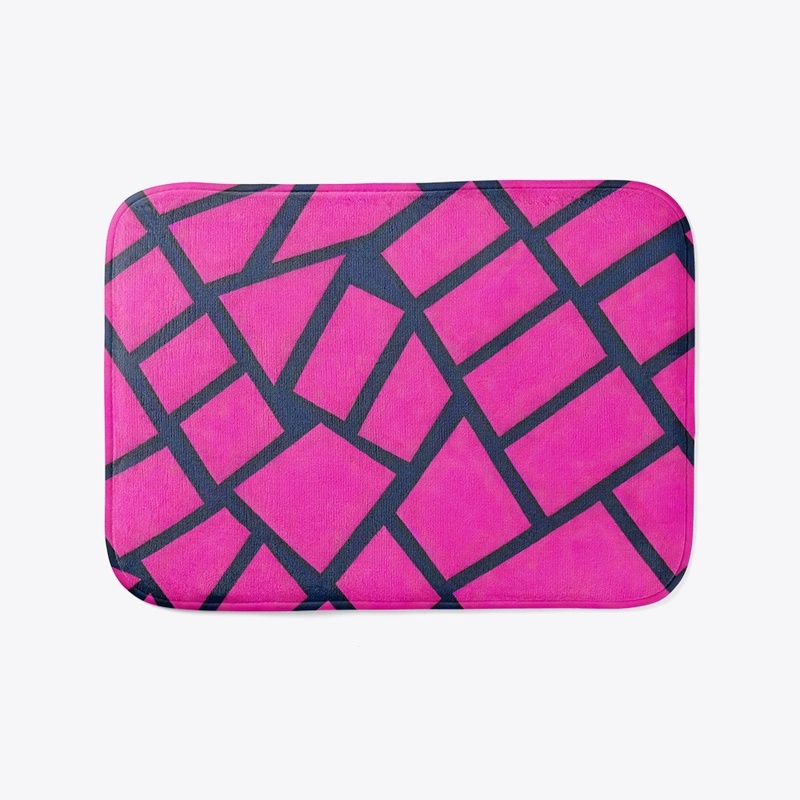 Hot Pink Geometric All-Over Print