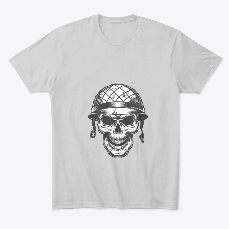 Skull in Soldier Helmet