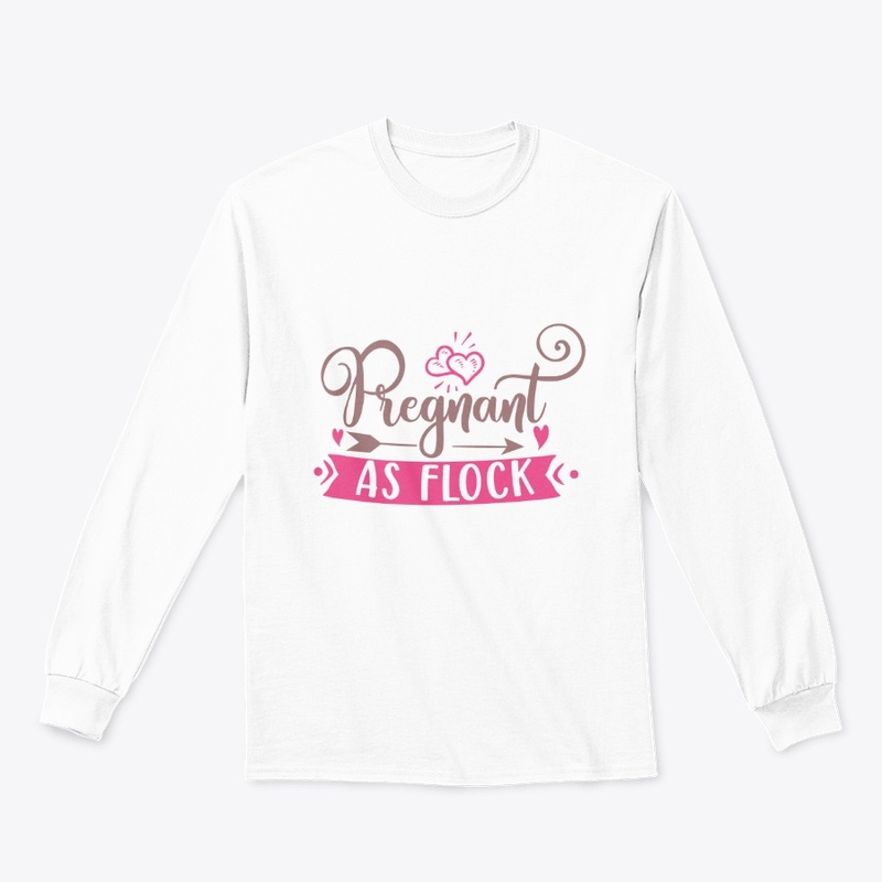 Pregnant As Flock Funny Flamingo T-Shirt