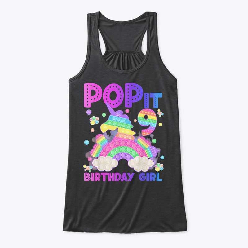 9th Birthday Unicorn Fidget Pop It