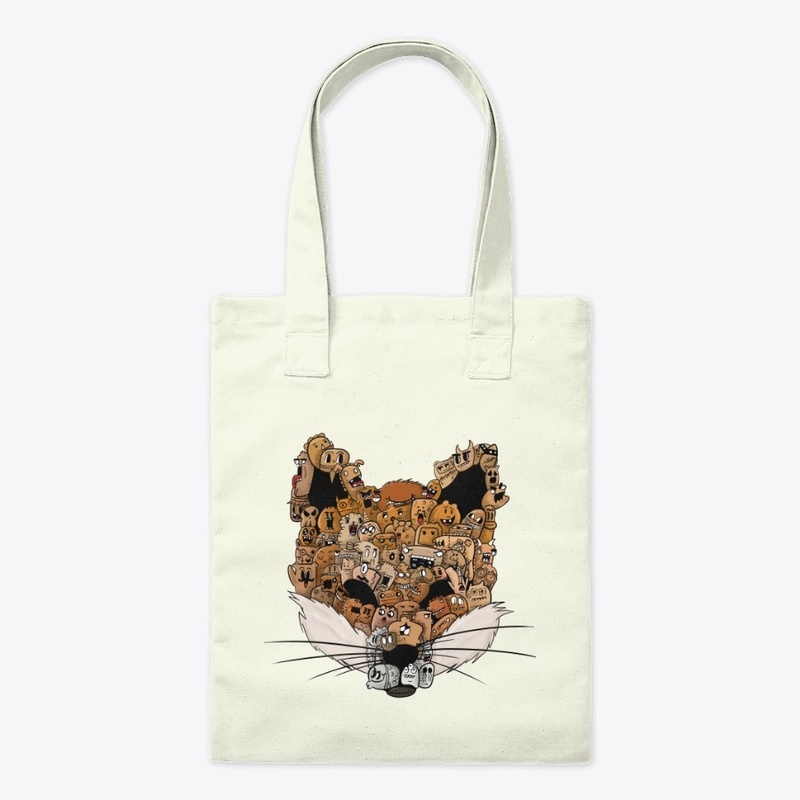 Stylized Fox Doodle Tote bag