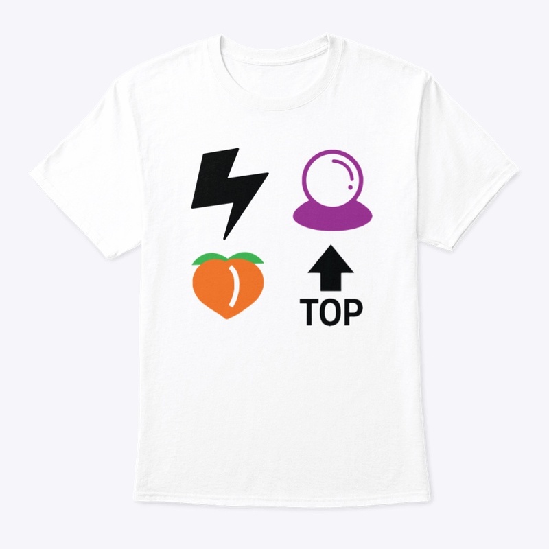 Emoji Prayer Sigil Tees Wht