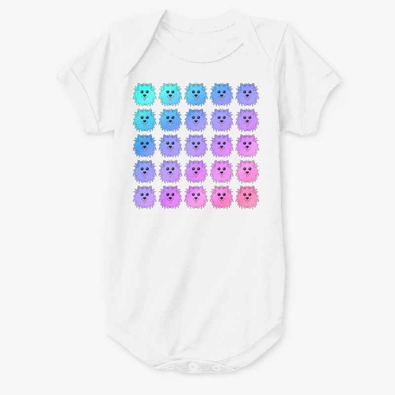 Repetition Pattern of Cute Colorful Dogs