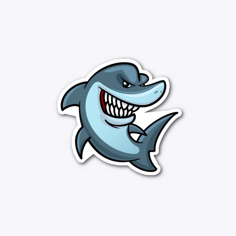 Cartoon shark smiling