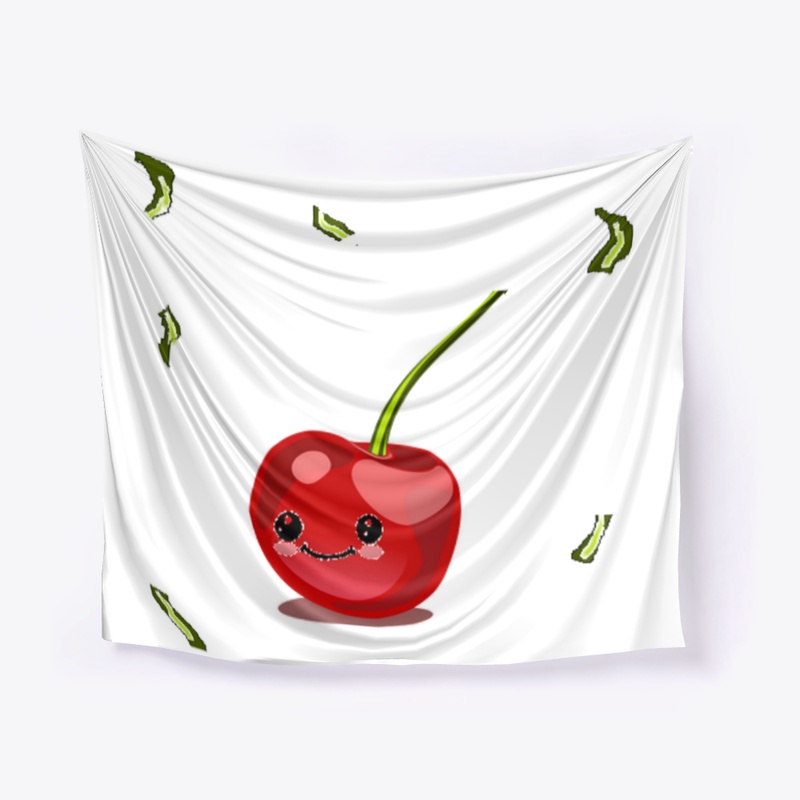 Red cherry fruit kawaii