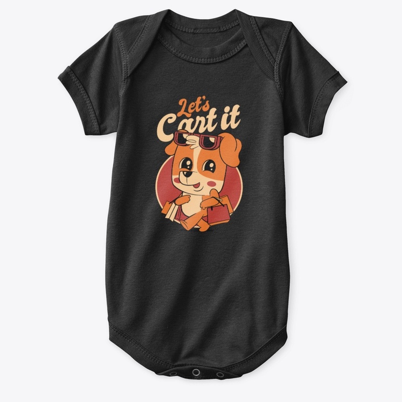 Dog Shopping Funny Let's Cart It