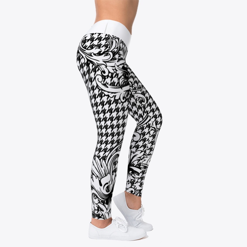 Houndstooth Black and White ornamental 