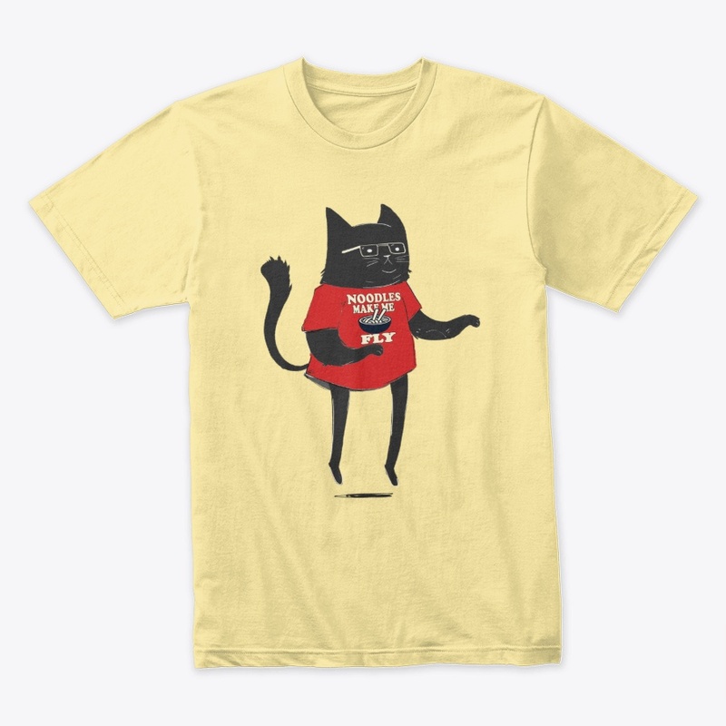Noodle lover cat