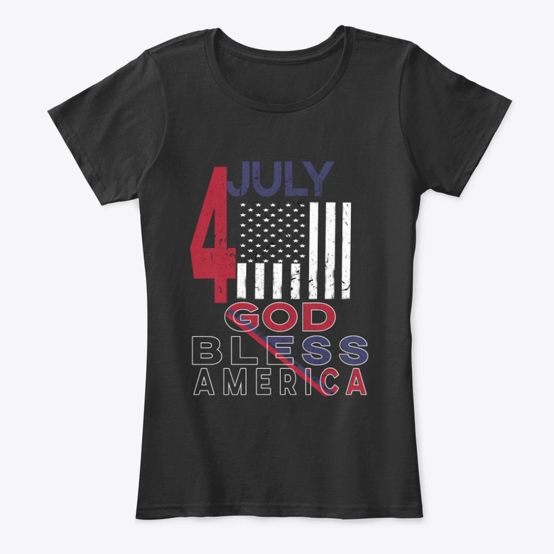 4 JULY GOD BLESS USA T SHIRT