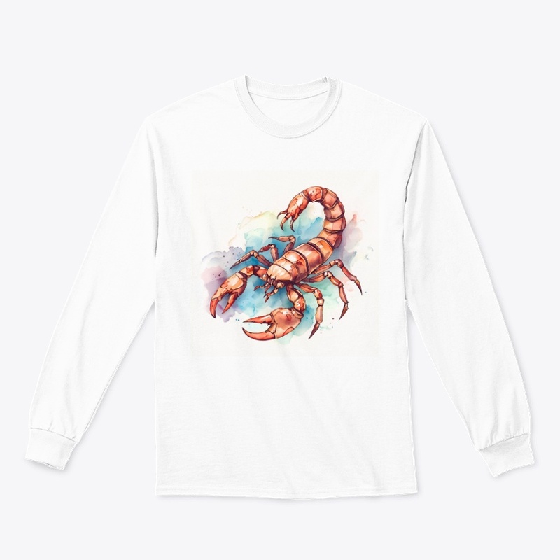 Scorpio in Fiery Watercolors