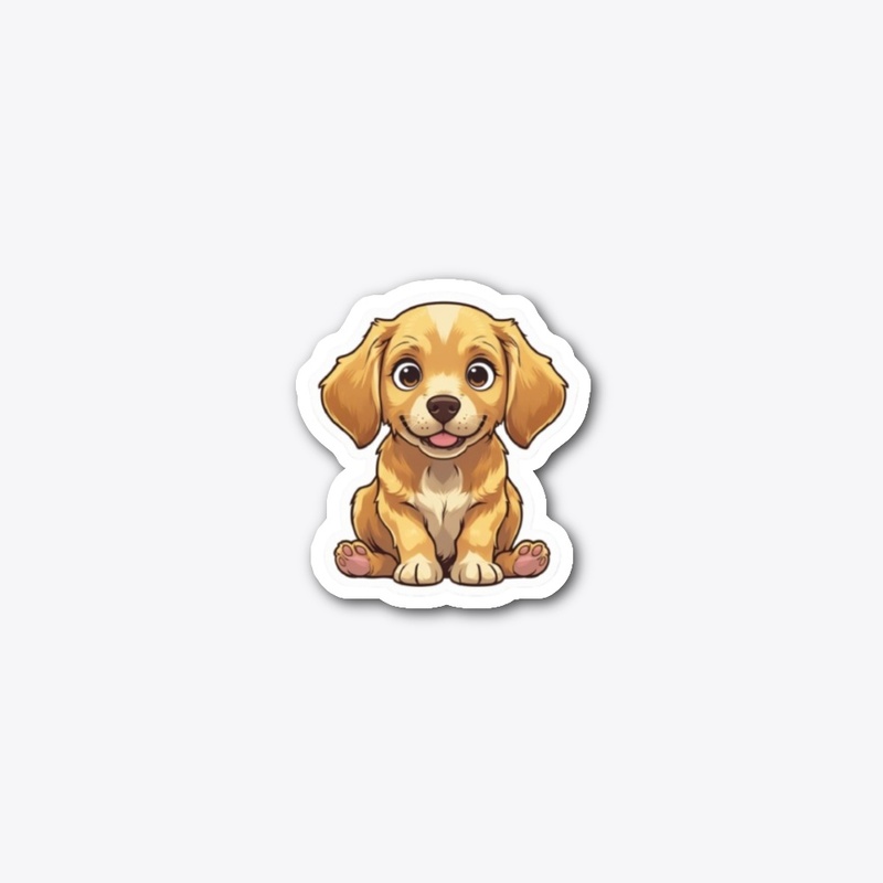"Smiling Puppy Sticker"