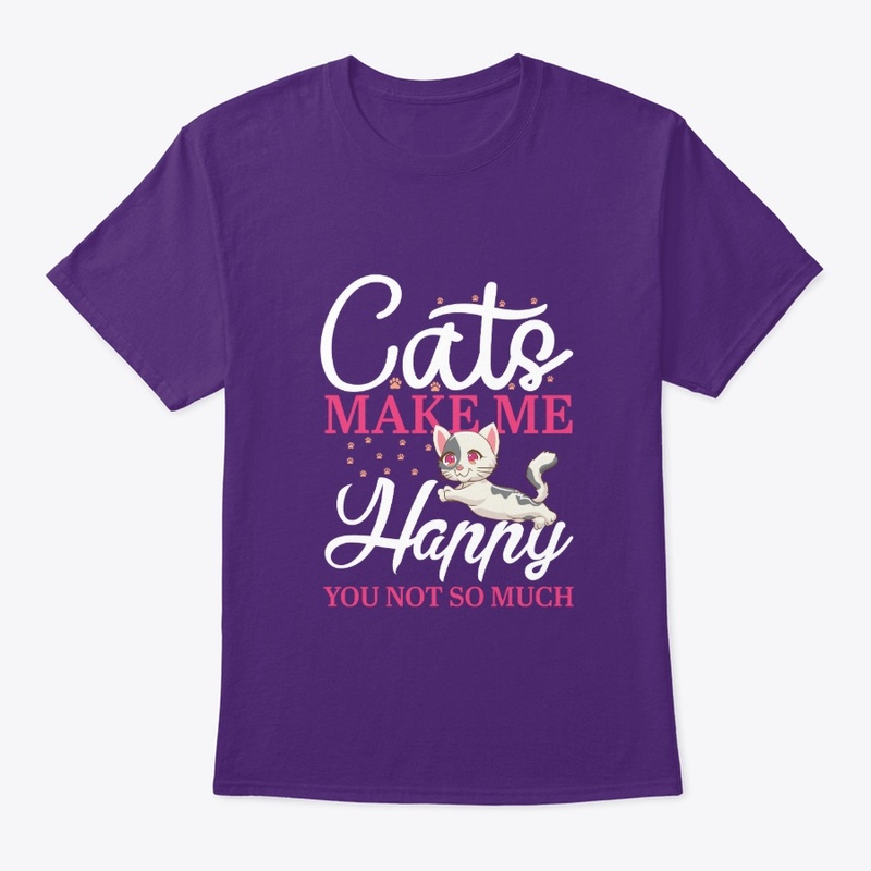 Cats make me happy Fun design